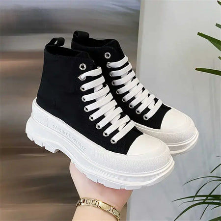 Plateforme Sumer Women's Sneakers For Sports Lace Up Boots Women High Sports Woman Shoes Runner Sneachers Beskets Sport