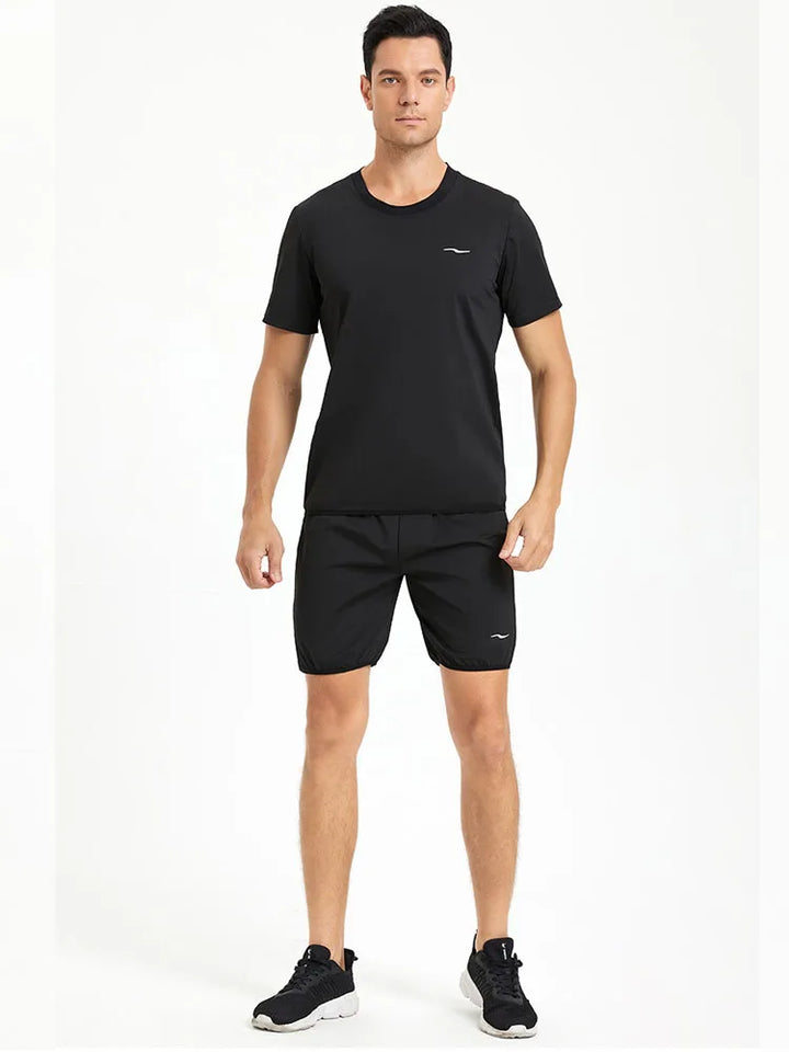 Sauna Sweat Suits Shirt Shorts Waist Trainer for Men Compression Vest Workout Gym Clothes Sweat Enhancer Short Sleeve Jacket - www.sixcolors.us