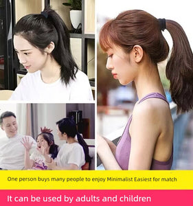 Girls High Elastic Durable Hair Rope Black Rubber Band