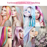 12pcs Colorful Clip In Straight Hair Girls 18 Inch Y2K Multi-Color Straight Hair Hairpieces For Party Halloween Cosplay Hair - www.sixcolors.us