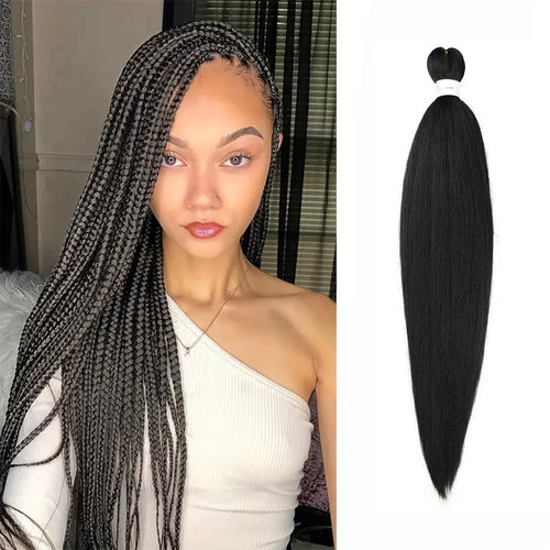 26inch long Yaki Straight Jumbo EZ Braiding Hair Extensions Synthetic Fiber Crochet Twist Braids DIY halloween cosplay women wig - www.sixcolors.us