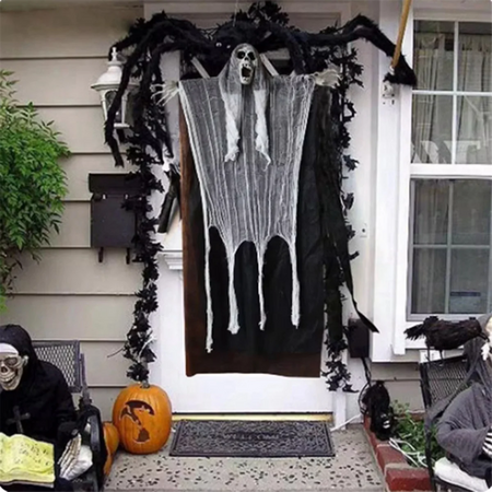 Halloween Decoration Halloween Hanging Props Spooky Halloween Haunted House Decor Hanging Grim Reaper for Halloween A - www.sixcolors.us