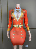 Sexy Red Celebration Skirt for Women Party Festival Rave Outfit Halloween Cosplay Nightclub Show Costume Guoqing - www.sixcolors.us