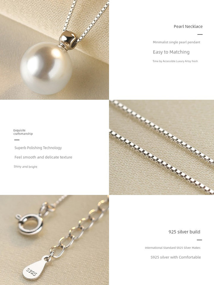 S925 Women's Fancy Light Luxury Minority Pearl Pendant
