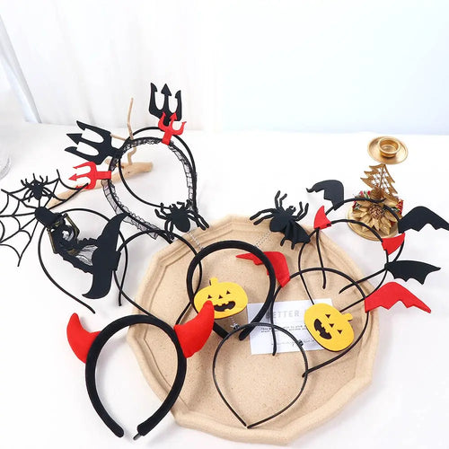 Headband Cute Costume Accessory Non-slip Cloth Bat Devil Wing Spider Women Hair Hoop Halloween Headband Halloween Hairbands - www.sixcolors.us
