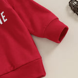 Kids Baby Girls Valentine s Day Outfit Long Sleeve Letters Print Sweatshirt Top Bell Bottoms Pants Set