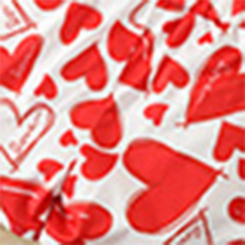 Wankitoi Kids Girl Valentine s Day Outfits Sleeveless Heart Tops Love Shorts 2Pcs Girls Summer Clothes