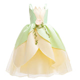 Luxury Tiana Dress For Girl Disney Princess Outfits Kid Halloween Fantasy Cosplay Costume Tiana And The Frog Dress Up Theme Sets - www.sixcolors.us