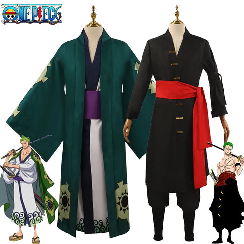 Roronoa Zoro Cosplay Costume Anime ONE PIECE Clothes Full Set Kimono Adult Children Christmas Halloween Party Cosplay Props Gift - www.sixcolors.us