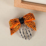 Personality Cloth Ghost Claw Hair Clip Skeleton Headwear Bow Knot Hair Clip Hair Accessories Halloween Hairpin Back Head - www.sixcolors.us