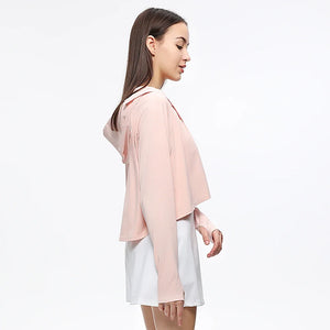 OhSunny Sun Protection Coat Coolchill Fabric Anti-UV Breathable Skin UPF50+ Quick Dry Hoodie Outdoors Summer Women Sport Jacket
