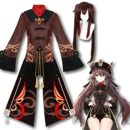 Genshin Impact Hutao Cosplay Femme Halloween Costume Anime Clothes For Women Disfraz Mujer Adulta For Adults Ropa Para Mujeres - www.sixcolors.us