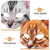 2 Pcs Animal Costume Accessory Halloween Mask Face Cover Kids Carnival Prop Cat Fabric - www.sixcolors.us