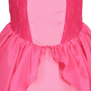Girls Peach Princess Dress Halloween Fantasy Costume Children Ceremonial Luxury Carnival Outfits Kids Elegant Gowns Pagent Sets - www.sixcolors.us