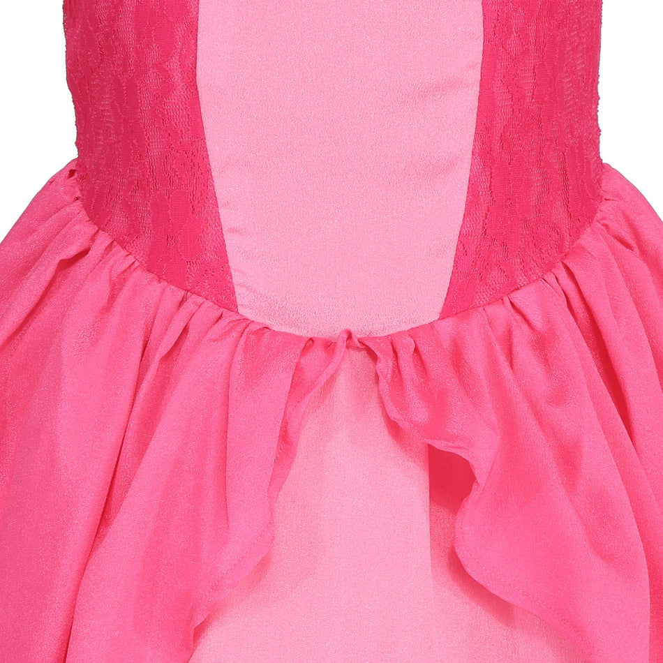 Girls Peach Princess Dress Halloween Fantasy Costume Children Ceremonial Luxury Carnival Outfits Kids Elegant Gowns Pagent Sets - www.sixcolors.us