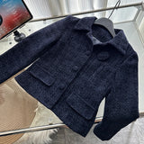 LUZHEN Elegant Casual Checked Slim Jacket Women's Long Skirt 2024 Autumn New Fashion Bodycon Female Social Two-piece Sets AA1798