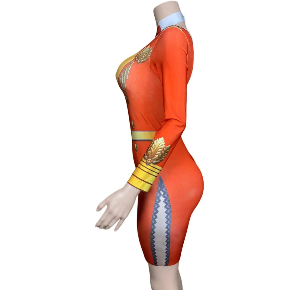 Sexy Red Celebration Skirt for Women Party Festival Rave Outfit Halloween Cosplay Nightclub Show Costume Guoqing - www.sixcolors.us