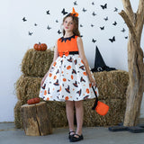Kids Cosplay Dress For Girls Halloween Costume Festival Carnival Party Ball Gown Children Girl Pumpkin Printed Princess Dresses - www.sixcolors.us