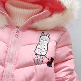 Winter Baby Down Jacket Windproof Hooded Kids Cotton Padded Fashion Costume Warm Girls Clothes Children's Overalls 0 To 3Y