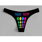 Custom Panty Thong Lingerie Photo Finger Twister Personalise Thong Panties Reversible With Your Words Printed Sexy Funny Gift - www.sixcolors.us