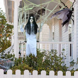Halloween Decorations Props Hanging Swinging Girl with Creepy Expressions Hanging Ghosts The Best Indoor and Outdoor Decorations - www.sixcolors.us