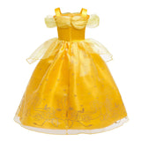 Kids Princess Cosplay Costume Girl Dress Belle Floral Vestido Beauty Beast Fantasy Outfits Carnival Halloween Party Elegant Gown - www.sixcolors.us