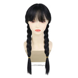 Halloween Cosplay Wigs Synthetic Long Braided Black Pigtail Wig for Women Anime Costume Wig Carnival Dress Up Party Daily Use - www.sixcolors.us