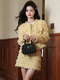 Two Piece Set For Women 2024 Autumn Winter Jacket Coat Skirt 2 Piece Outfit conjuntos femininos elegantes short sets ropa mujer