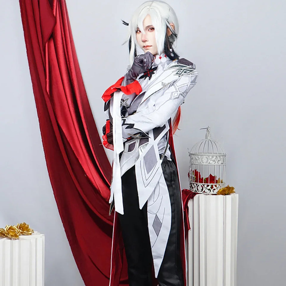 Maid Snezhnaya, Arlechino Women's Impact Clothing, Fatui Harbinger Wig Set, Halloween Clothing - www.sixcolors.us