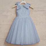 Baby Girl Princess Pearl Bow Dress Sleeveless Infant Toddler Girl Vintage Vestido Party Pageant Birthday Baby Clothes 1-12Y