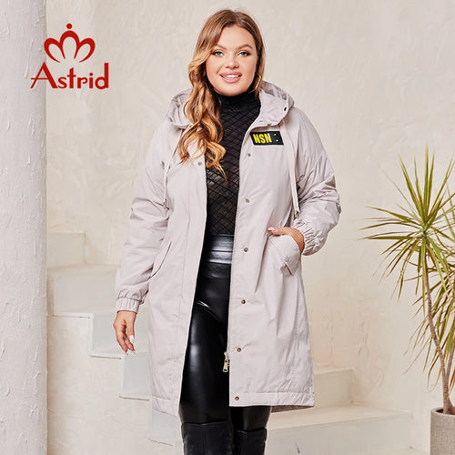 Astrid Plus Size Women's Spring Autumn Trench Coat Women Jacket zipper Outerwear female fashion Long casual Solid Windbreaker - www.sixcolors.us