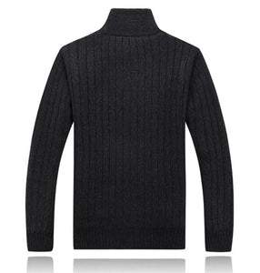 Men Sweaters Winter Warm Fleece Knitted Sweater Autumn Jackets Cardigan Coats Male Clothing Casual Knitwear