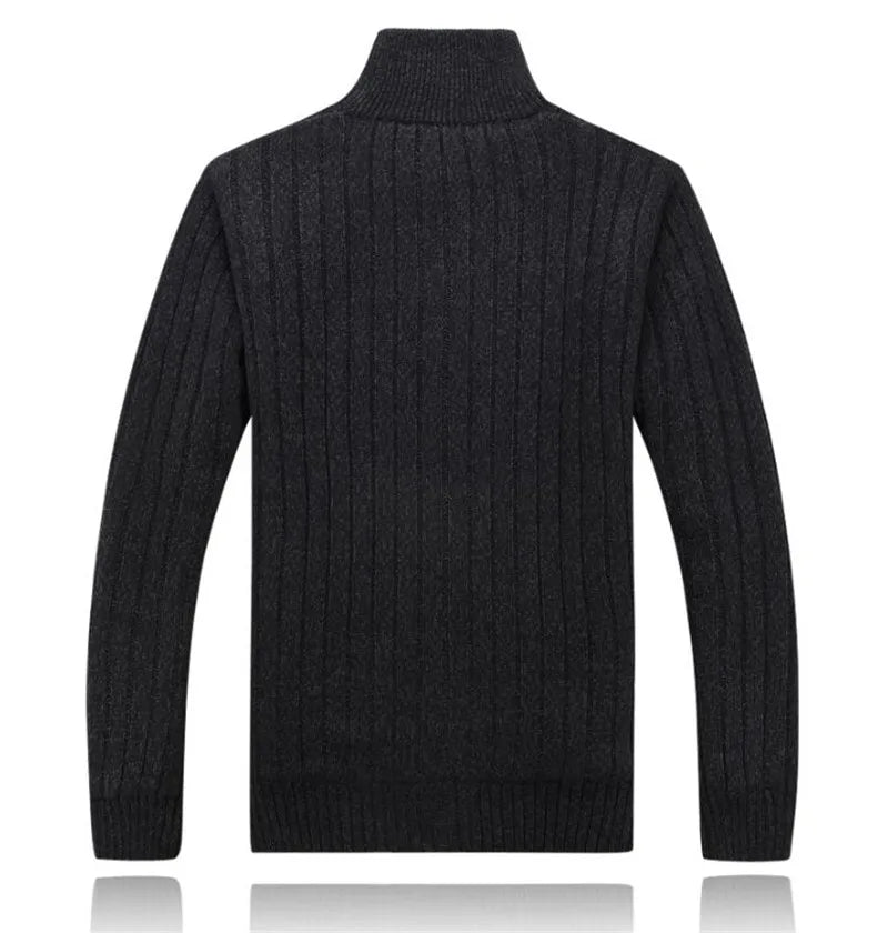 Men Sweaters Winter Warm Fleece Knitted Sweater Autumn Jackets Cardigan Coats Male Clothing Casual Knitwear