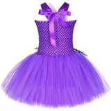 Purple Little Yellow Man Tutu Dress Girls Birthday Party Dresses Kids Halloween Holiday Anime Cartoon Characters Cosplay Costume - www.sixcolors.us