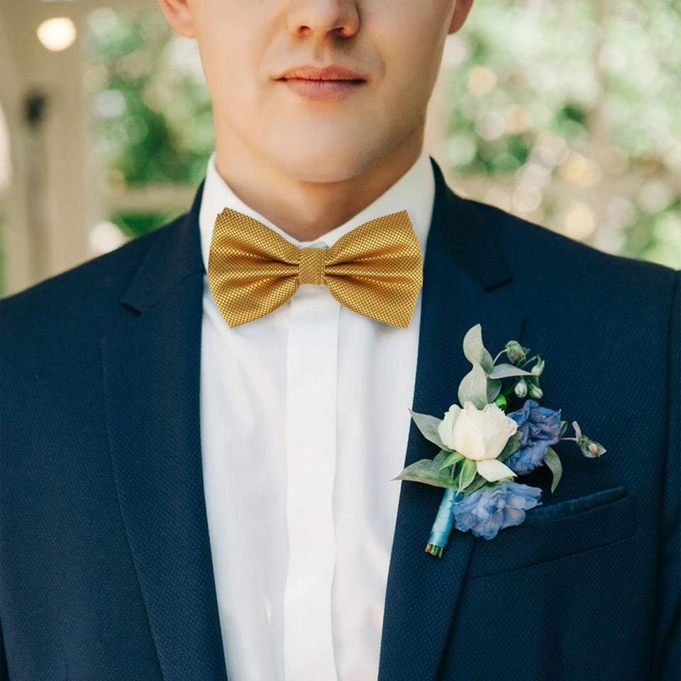 Stay Fashionable Men S Bow Tie With Pocket Easy To Wear Easy To Style Fashion Accessory Polyester