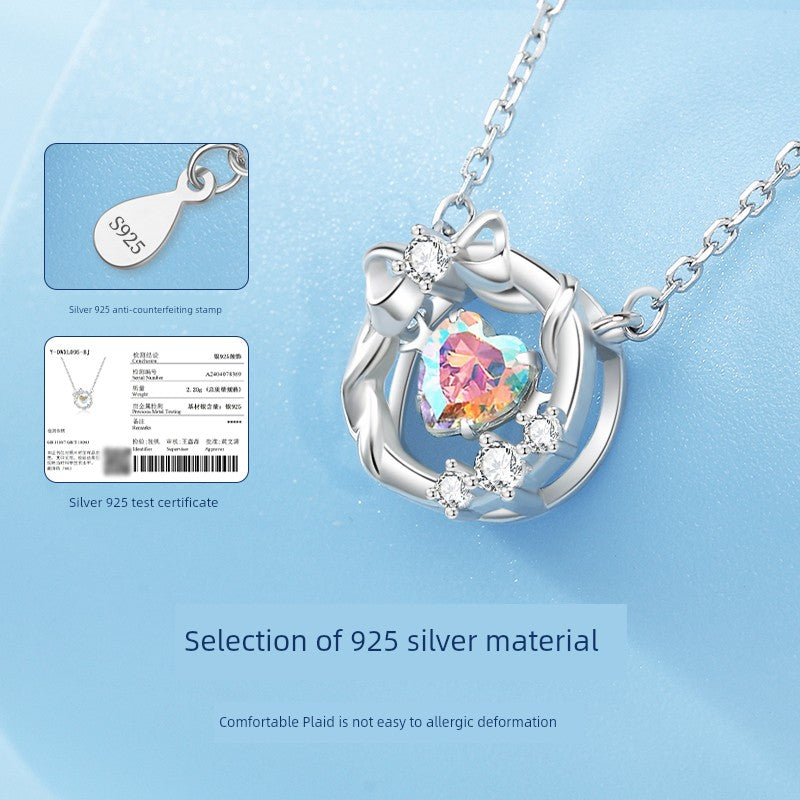 Chinese Gold Princess on the Run Sterling Silver Pendant Necklace