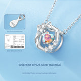Chinese Gold Princess on the Run Sterling Silver Pendant Necklace