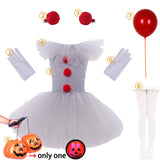 The Clown Returns Halloween Costumes Jester Clown Dress Knitted Skirt Carnival Easter Clothes Halloween Cosplay Costume For Girl - www.sixcolors.us