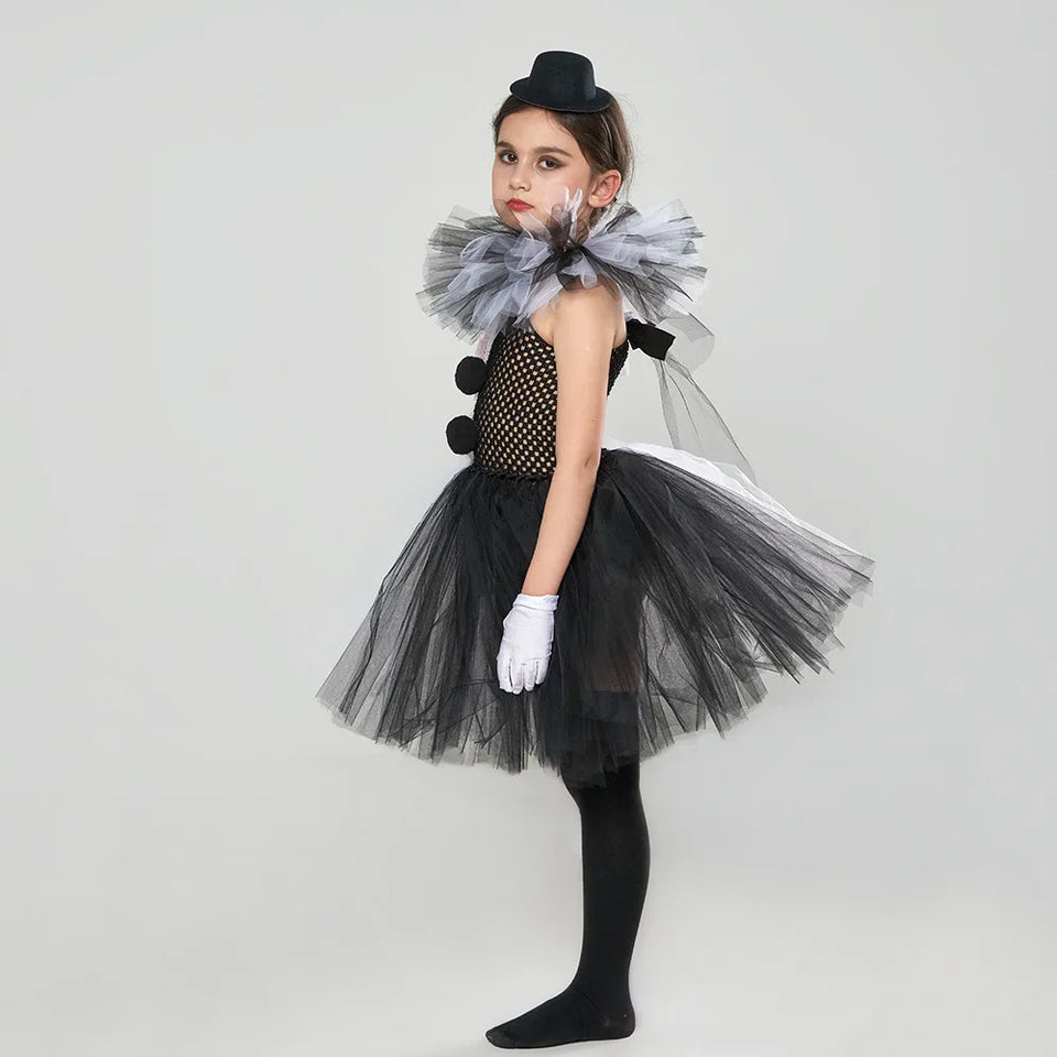 Halloween Girl Cosplay Costume Evil Joker Tutu Girl Carnival Performance Outfits Thriller Dress Up Children Halloween Clothes - www.sixcolors.us