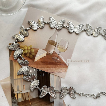 JK Niche Design Metal Belt Uniform Ins Waist Chain