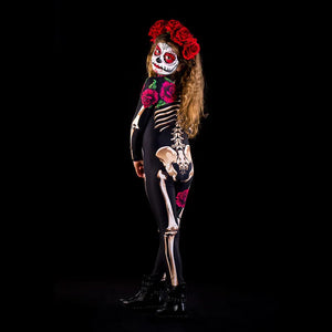 Halloween Gothic Bodysuit Women Clothes Punk Slim High waist Skull Streetweawr Hip Hop Jumpsuits 2024 Jumpsuit Femme Funny Pants - www.sixcolors.us