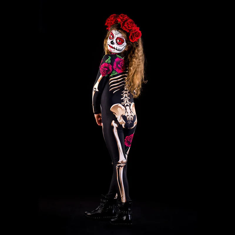 Halloween Gothic Bodysuit Women Clothes Punk Slim High waist Skull Streetweawr Hip Hop Jumpsuits 2024 Jumpsuit Femme Funny Pants - www.sixcolors.us