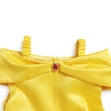 2-10T Belle Princess Dress Baby Beauty and Beast Halloween Disguise Summer Dinner Cosplay Sleeveless Long Gown Vestidos Costume - www.sixcolors.us