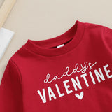Kids Baby Girls Valentine s Day Outfit Long Sleeve Letters Print Sweatshirt Top Bell Bottoms Pants Set