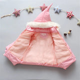 Winter Baby Down Jacket Windproof Hooded Kids Cotton Padded Fashion Costume Warm Girls Clothes Children's Overalls 0 To 3Y