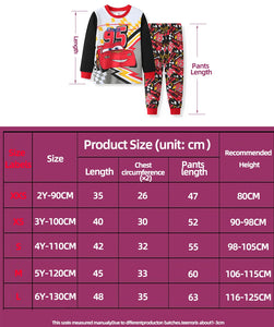 Autumn Children's Clothing Sets Boys 95 Pixar Cars McQueen Cartoon Sleepwear Clothes Kids Pajamas Set Baby Girls Cotton Pyjamas
