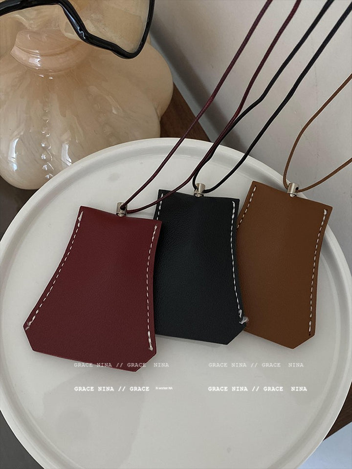 Leather Women's Outdoor Portable Glasses Clip Sweater Chain Lanyard