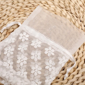 1pcs White Hole Lace Gift Candy Small Bag Wedding Creative Drawstring Souvenir Bags for Guests Jewelry Ornaments Storage Box - www.sixcolors.us