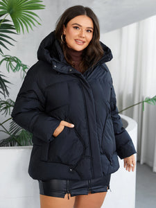 Cinemore New Fashion Parkas Women's Plus Size  Short Casual Hooded Pocket Women Down Jacket Female OutwearNP-88613