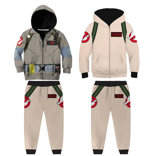Ghost Uniform Cosplay Costumes Halloween Costume for Kids Hoodie Anime Figure Ghost Busters Sweater Carnival Suits Clothes Coat - www.sixcolors.us